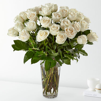 Bouquet of Long Stem White Roses