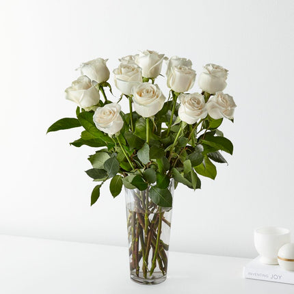 Bouquet of Long Stem White Roses