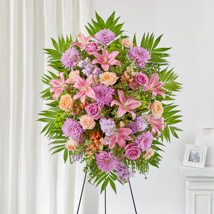 Gerbe sur chevalet Amour et lumière