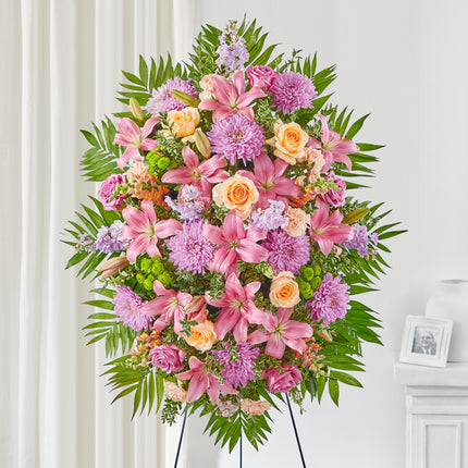 Gerbe sur chevalet Amour et lumière