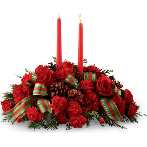 The FTD® Holiday Classic™ Centerpiece by Better Homes and Gardens