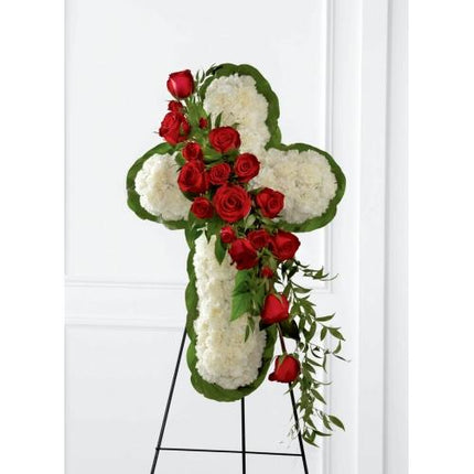 Le Chevalet FTD® Croix de Fleurs™