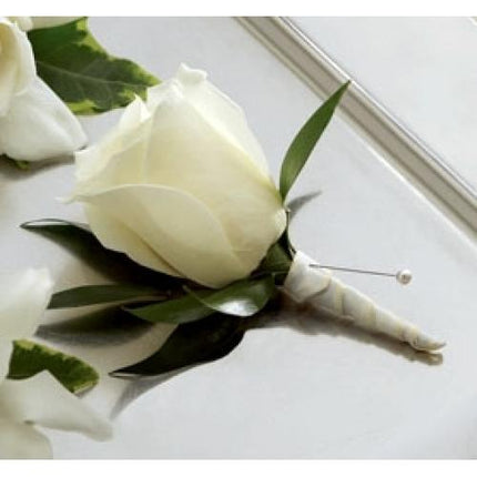 The FTD® Rose Blanche Boutonniere